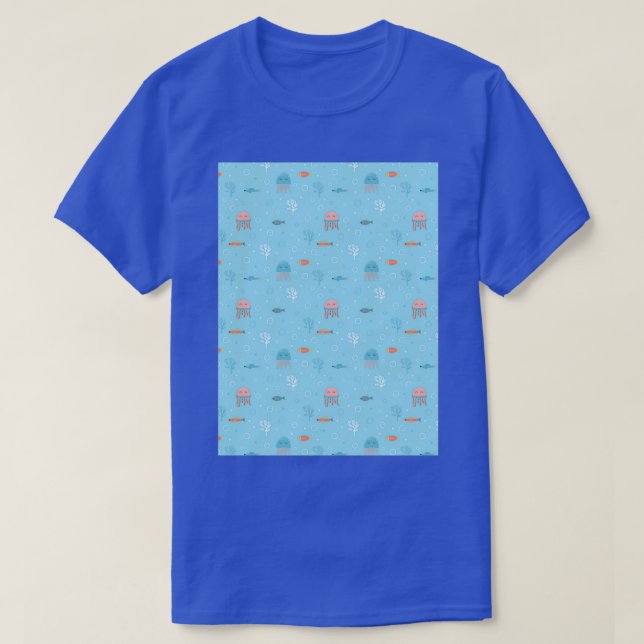Camiseta Padrão de peixe gelado (Frente do Design)