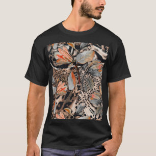 Camiseta Padrão de Pele Animal Selvagem Africano