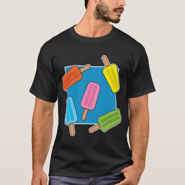 Camiseta Padrão de picles coloridos (Frente)