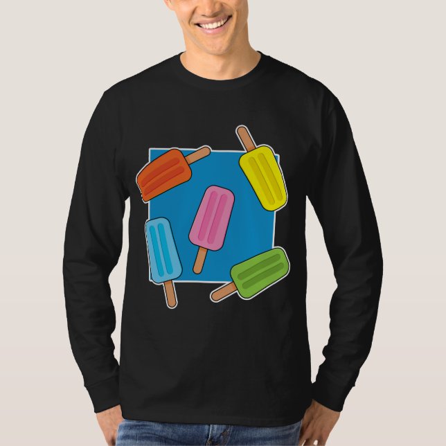 Camiseta Padrão de picles coloridos (Frente)