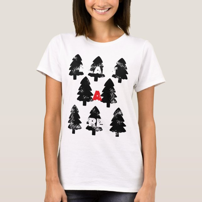 Camiseta Padrão de plantar uma árvore (Frente)