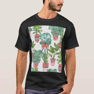 Camiseta Padrão de Potes da Terra Cotta Plant.