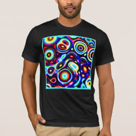 Camiseta Padrão de pulso de neon vibrante