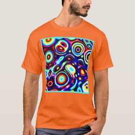 Camiseta Padrão de pulso de neon vibrante