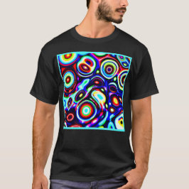 Camiseta Padrão de pulso de neon vibrante