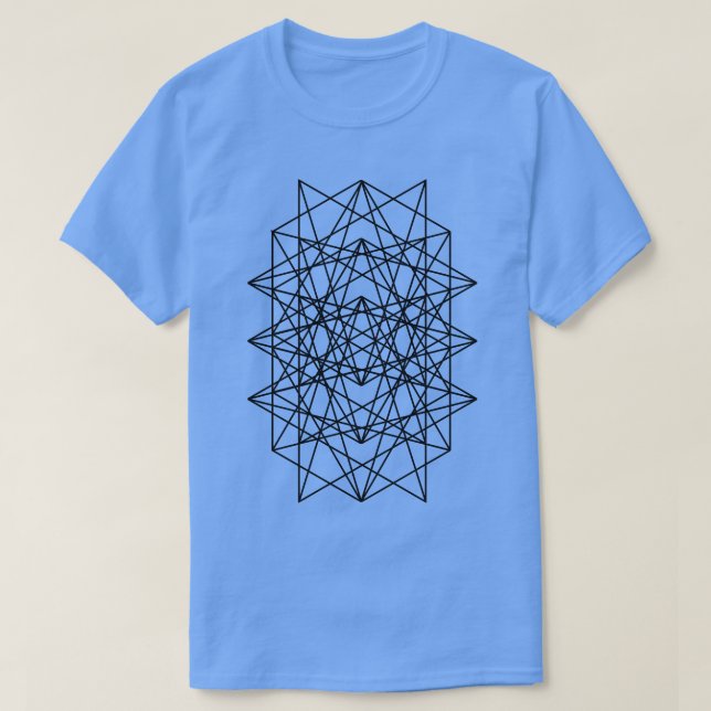 Camiseta padrão de quadrados geométricos (Frente do Design)