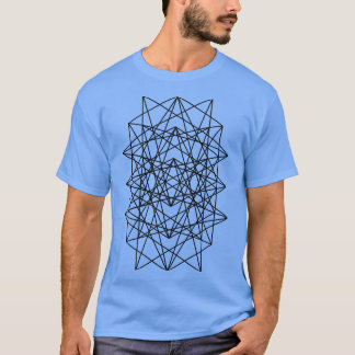 Camiseta padrão de quadrados geométricos