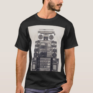 Camiseta Padrão de retornos de cassetes dos anos 80.