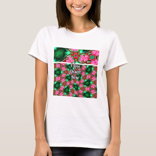 Camiseta Padrão de Rosa do deserto bonito (Frente)