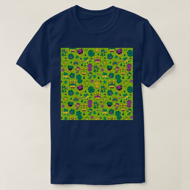 Camiseta Padrão de sapo por Tobe Fonseca (Frente do Design)