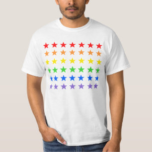 Camiseta Padrão de Starry Colorido Moderno