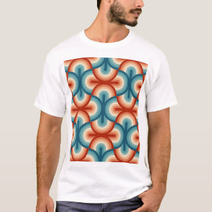 Camiseta Padrão de Stripes do Arco-Íris de Verão