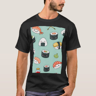 Camiseta Padrão de Sushi Kawaii