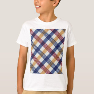 Camiseta Padrão de Tartan multicolor