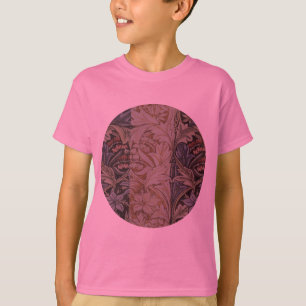 Camiseta Padrão de Tecido Antiquado da Tapeçaria Floral V