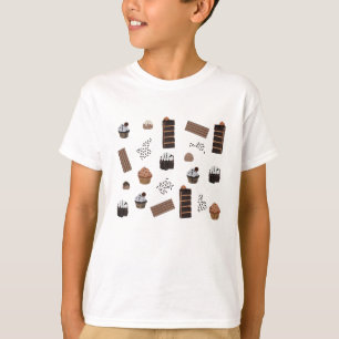 Camiseta Padrão de Tema de Chocolate