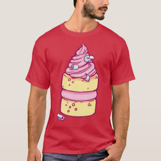 Camiseta Padrão de tempo do chá rosa