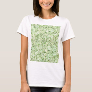 Camiseta Padrão de Terrazzo em Remendo de Pedras Cinzentas 