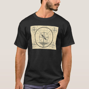 Camiseta Padrão de Teste de Sign-off de Televisão Vintage
