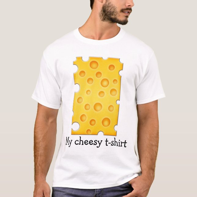 Camiseta Padrão de textura de queijo suíço (Frente)