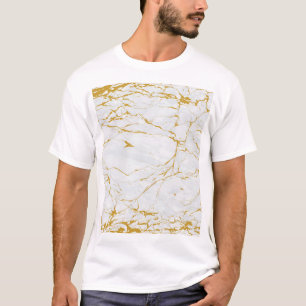 Camiseta Padrão de textura do Ouro mármore sem costura