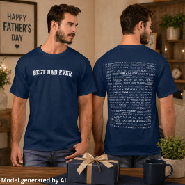 Camiseta Padrão de Tipografia de Roteiro de Presente do Dia