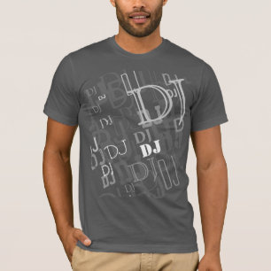 Camiseta Padrão de tipografia DJ