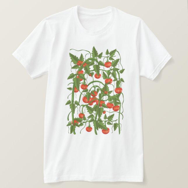 Camiseta Padrão de Tomates (Frente do Design)