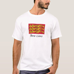 Camiseta Padrão de três leões da Inglaterra