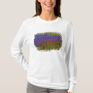 Camiseta Padrão de tulipas e flores de jacinto de uva, 2