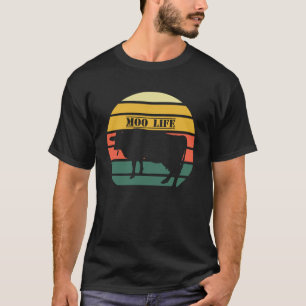 Camiseta Padrão de Vaca de Vida de Moo de Criação