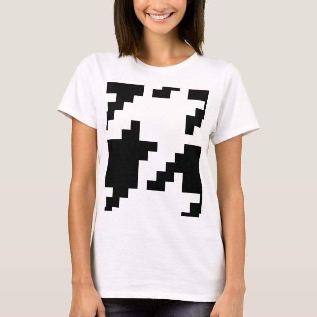Camiseta Padrão de verificação de houndstooth de pixel de 8 (Frente)