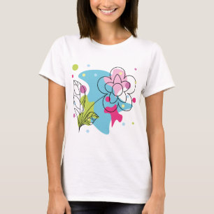 Camiseta Padrão de vetor de tendência de uma flor de verão