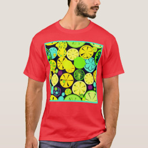 Camiseta Padrão de vibração de frutado colorida