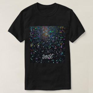Camiseta Padrão de Vidro Colorido Abstrato Iridescente