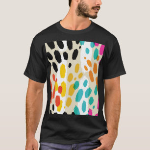 Camiseta Padrão de Vintage Impresso Animal