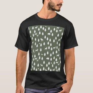 Camiseta Padrão de Woodland Verde