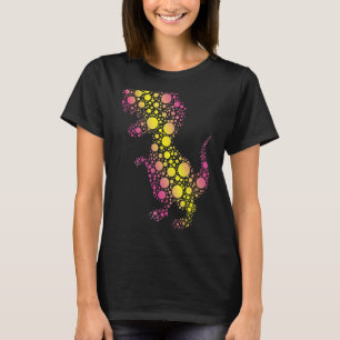 Camiseta Padrão Dinossauro Colorido Internacional de Setemb