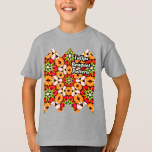 Camiseta Padrão do Buquê Tulips