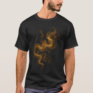 Camiseta padrão do fumo do ouro
