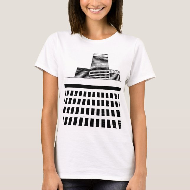 Camiseta Padrão do Office Windows em Preto e Branco (Frente)