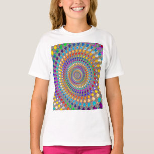 Camiseta Padrão Espiral Colorido