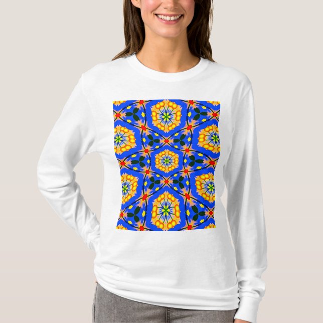 Camiseta Padrão estético floral (Frente)