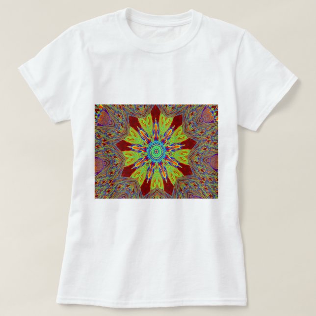 Camiseta Padrão étnico europeu da Ásia africana (Frente do Design)