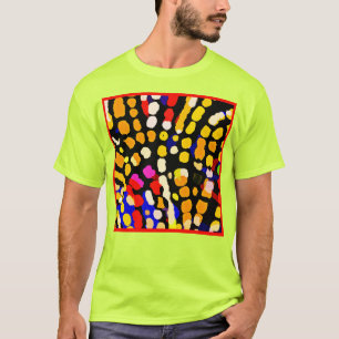 Camiseta Padrão Expressivo de Reprodução de Cores