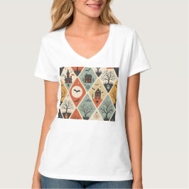 Camiseta Padrão fantasma escuro