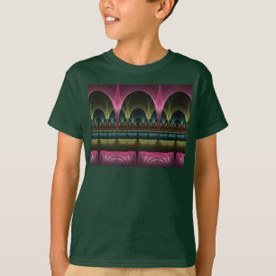 Camiseta Padrão Fantástico Abstrato Colorido Fractal