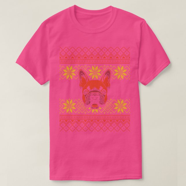 Camiseta Padrão Feio-Branco Francês (Frente do Design)