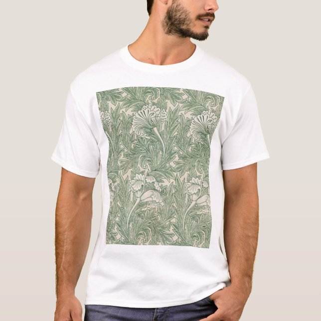 Camiseta Padrão Flor, William Morris (Frente)