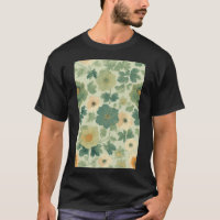 Padrão Floral Amarelo e Verde Pastel Suave